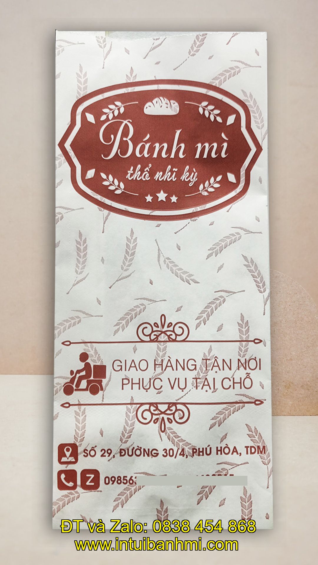 8 khâu in túi bánh mì  sản xuất từ giấy tại các công ty