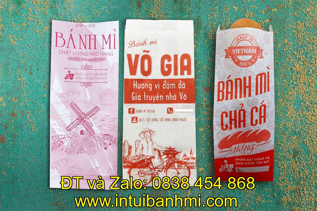 Bảng báo giá in ấn bao bì giấy đựng bánh mì
