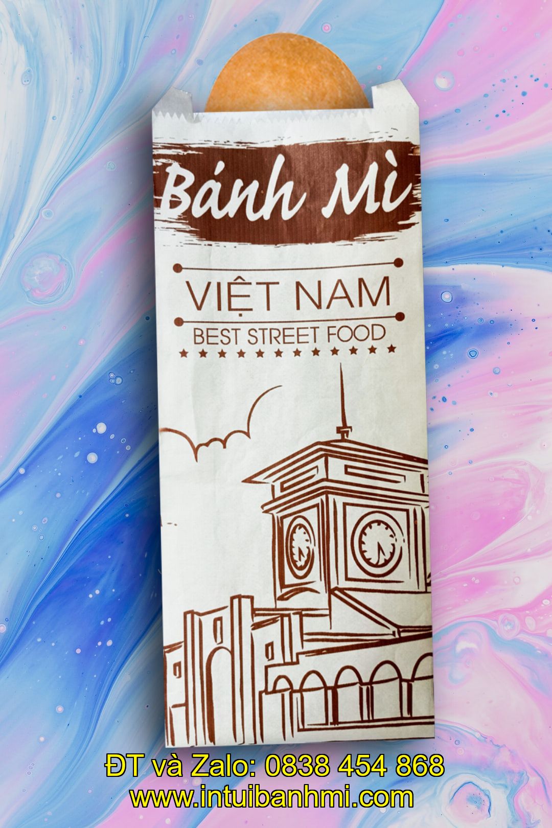 Bao bì giấy bánh mì dễ dàng quảng bá danh tiếng cửa hàng