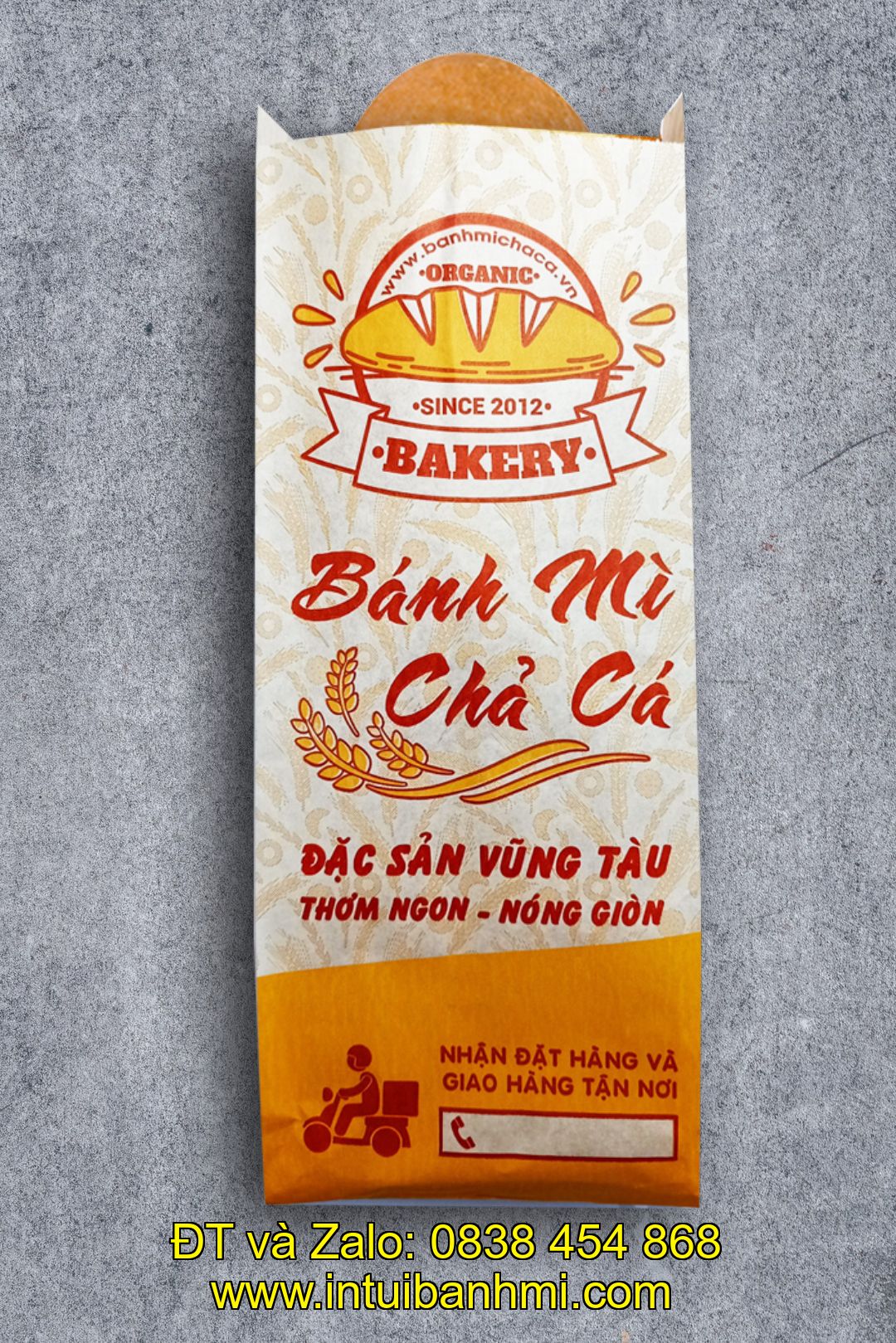 Bước cuối - chỉnh sửa túi bánh mì và chuyển đến tay khách hàng