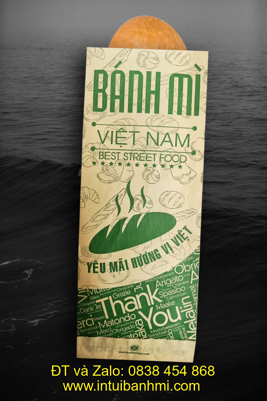 Bước một - chuẩn bị nguyên vật liệu in bao bì bánh mì