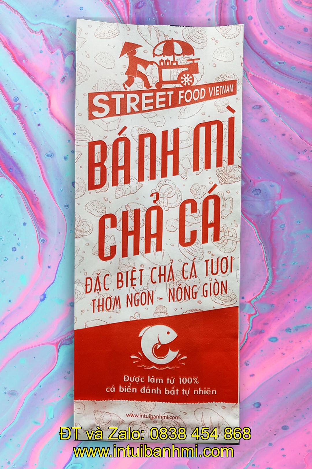 Các mặt của túi giấy bánh mì
