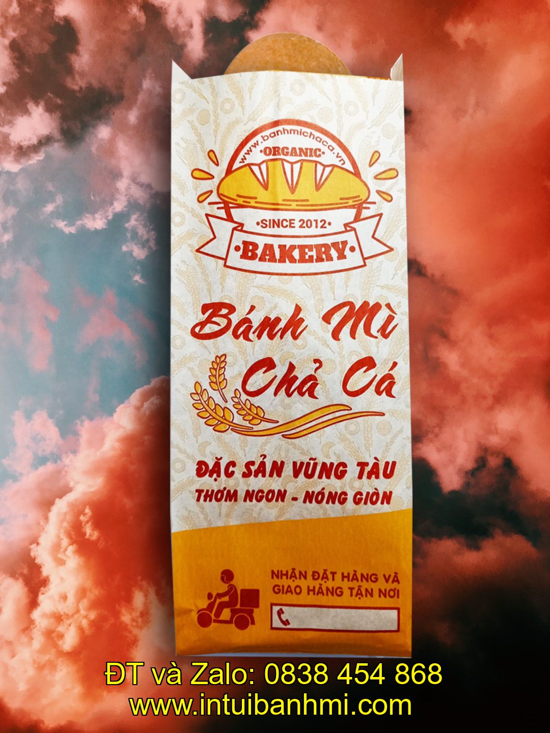 Các mặt của túi giấy bánh mì