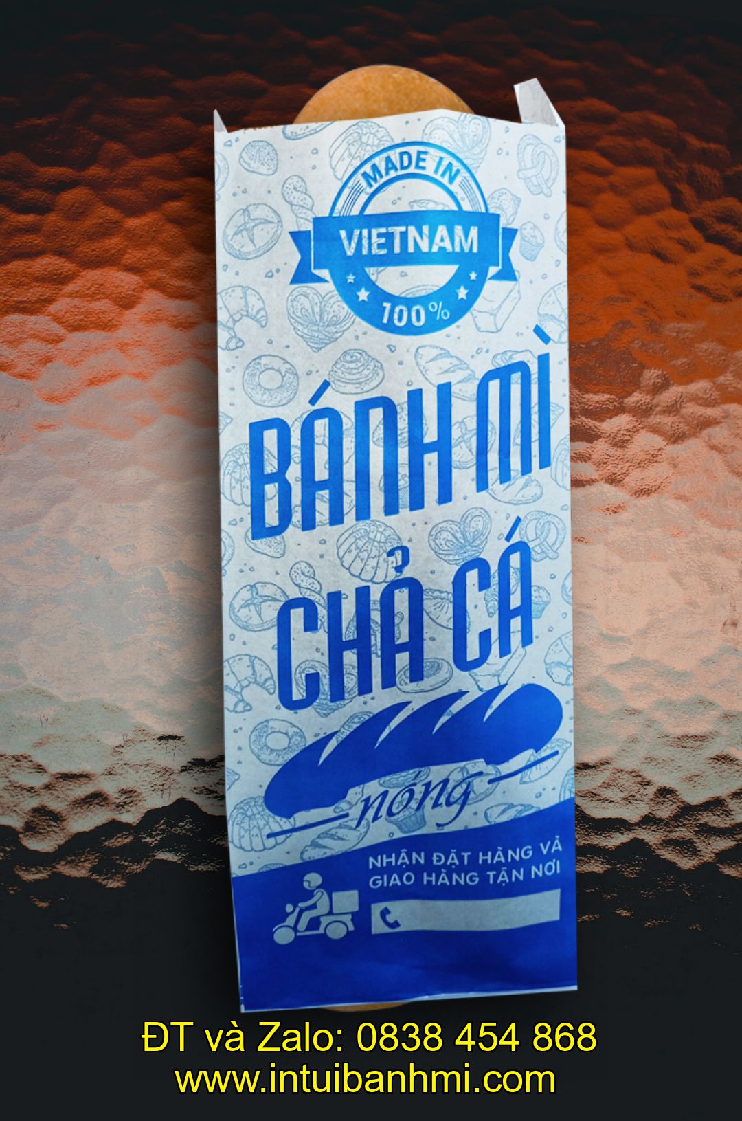 Các mặt của túi giấy bánh mì