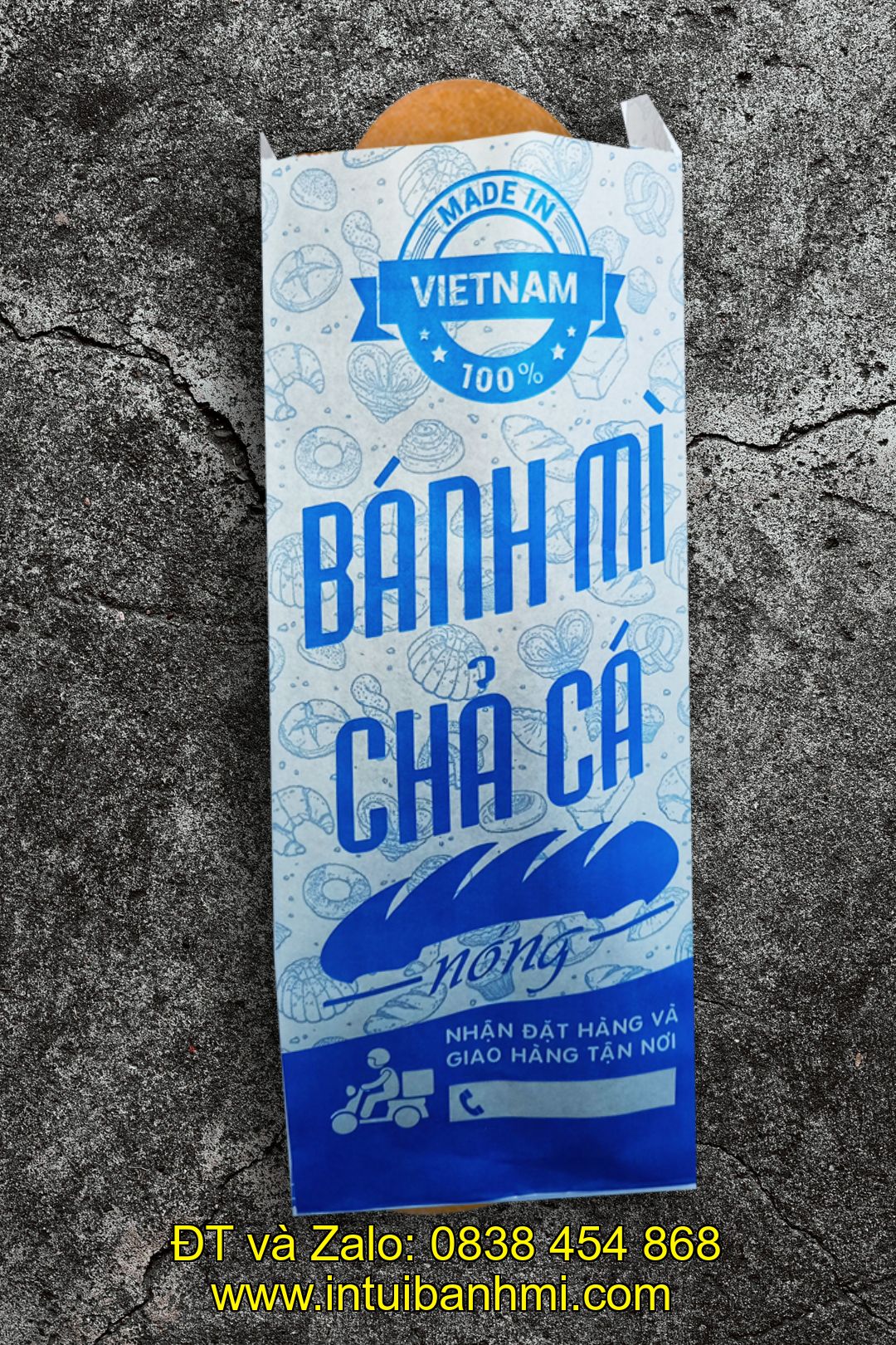 Các mặt của túi giấy bánh mì