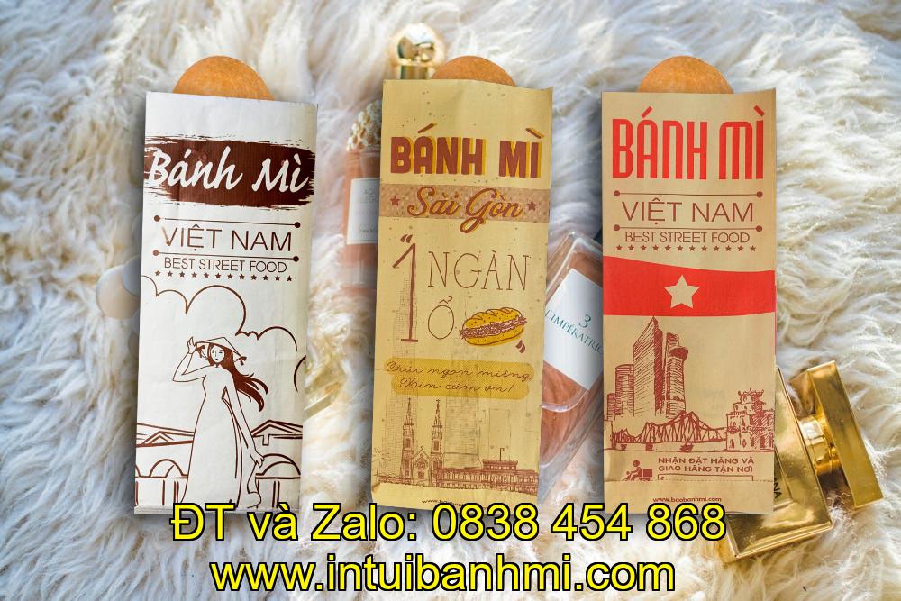 Các mặt của túi giấy đựng bánh mì