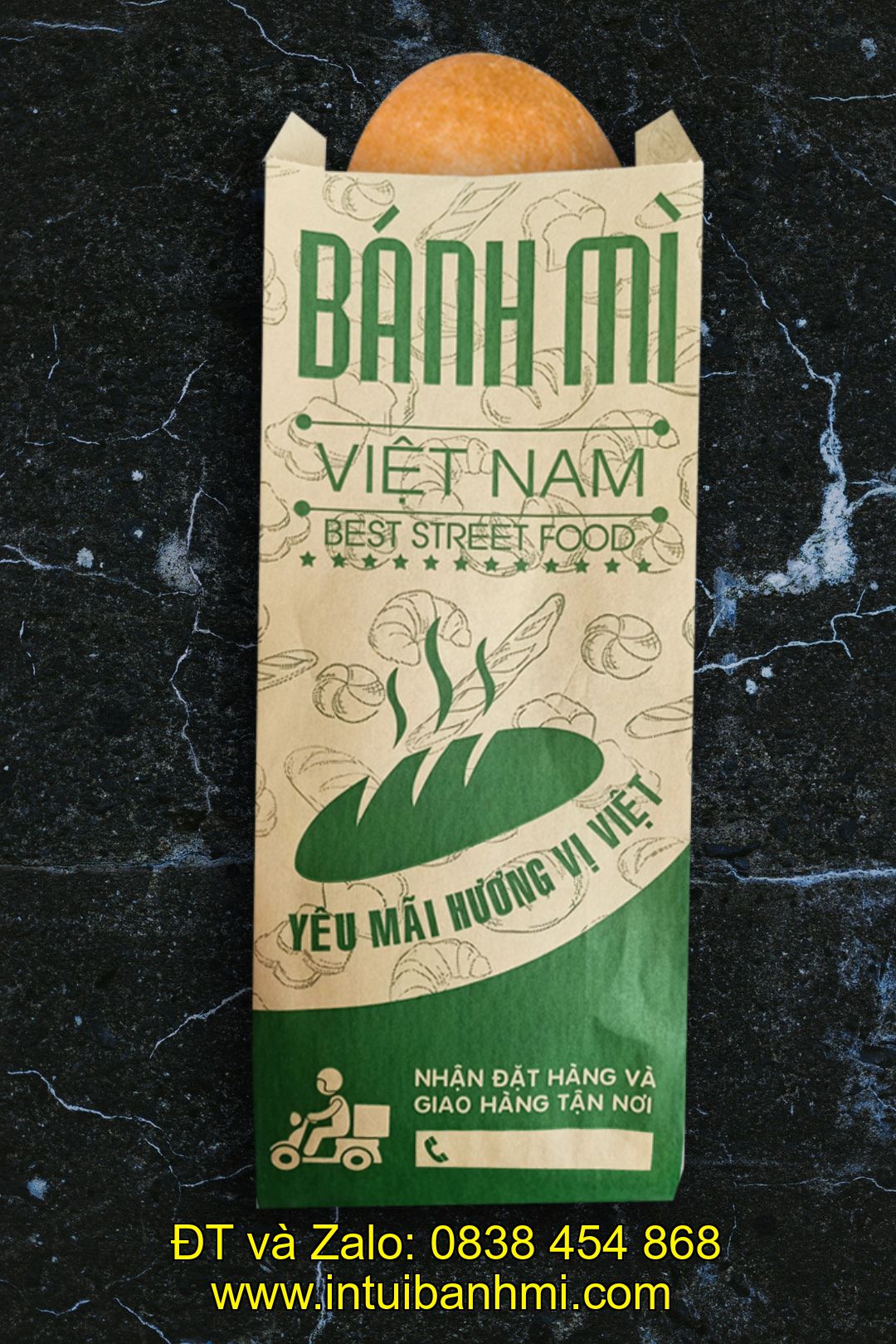 Đặt in bao bì chứa bánh mì được làm bằng giấy có mắc không?