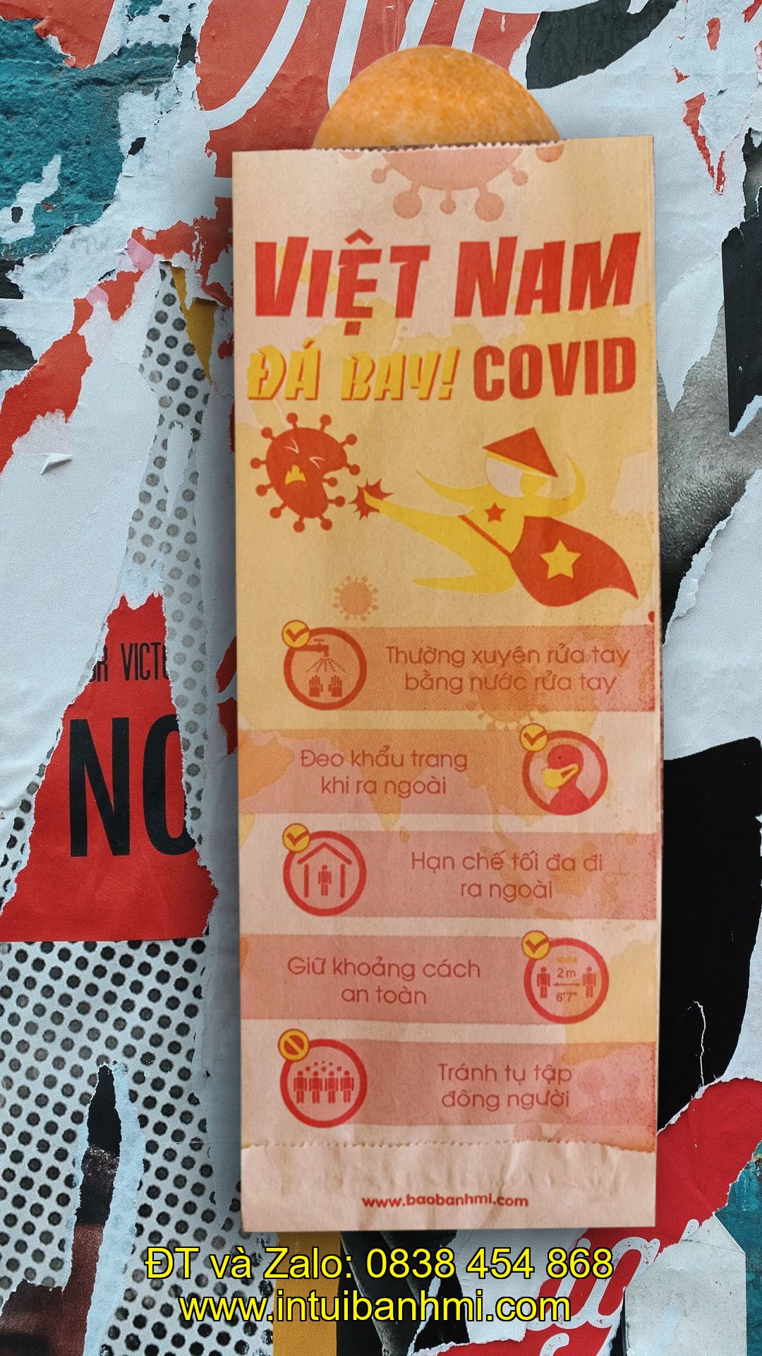 Địa chỉ in bao bì giấy kraft đựng bánh mì tại Quảng Ngãi