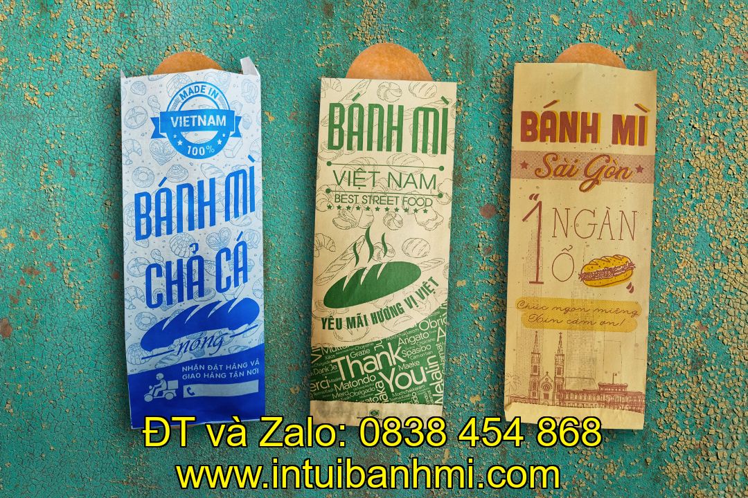 Địa chỉ in túi làm bằng giấy đựng bánh mì ở Bình Thuận