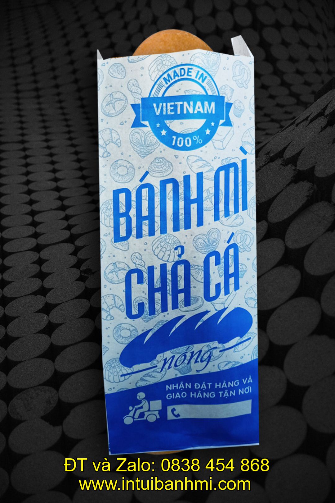 Địa chỉ in túi làm bằng giấy kraft đựng bánh mì tại Lâm Đồng