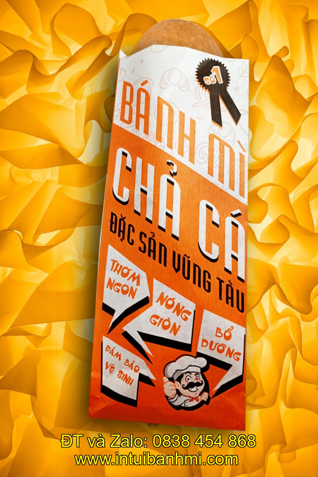 Dùng giấy tái chế lại để in ấn các loại túi bánh mì
