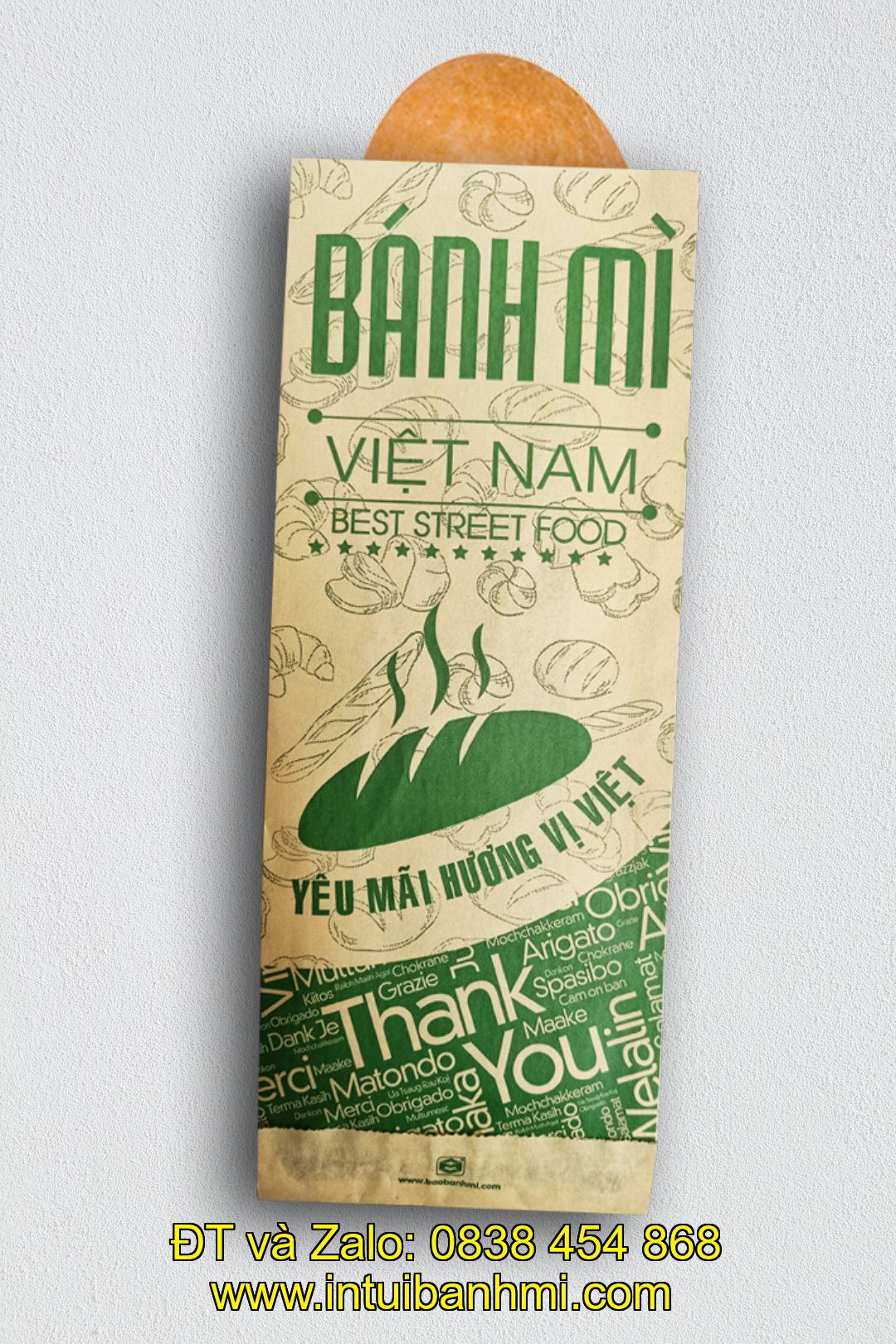 Giai đoạn cuối - chỉnh sửa bao bì bánh mì và giao đến tay khách hàng