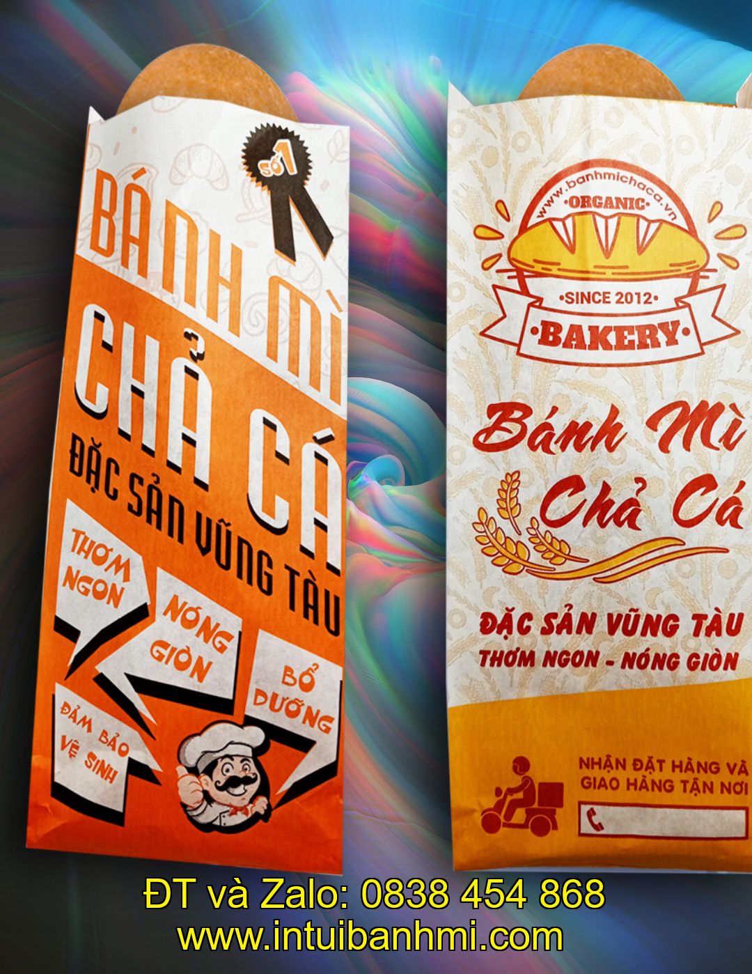 Hình dạng, mẫu mã khi in ấn túi bánh mì