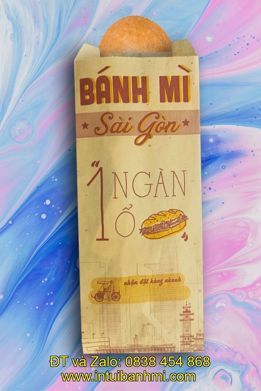 In ấn túi bánh mì độc đáo, lôi cuốn tại quangtri.intuibanhmi.com