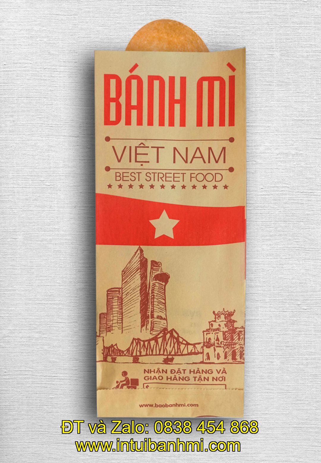 In ấn túi bao bọc bánh mì ở cửa hàng nào vừa tinh tế và sang trọng?