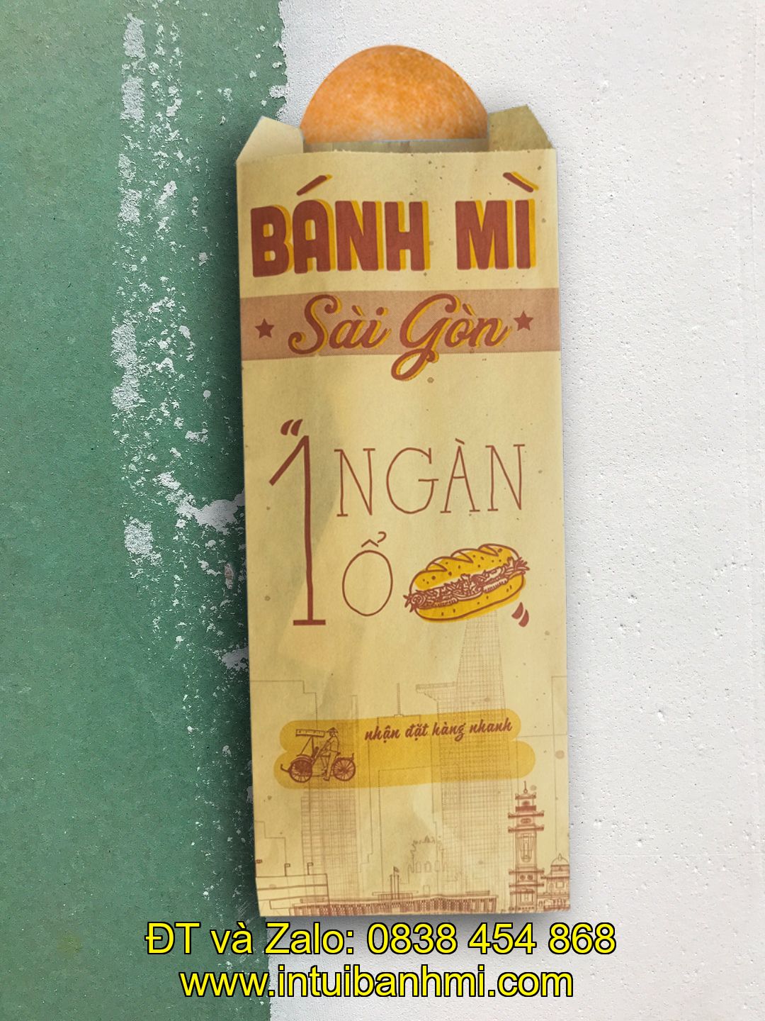 In ấn túi làm bằng giấy Kraft bánh mì nhanh chóng và chất lượng ở Thừa Thiên Huế