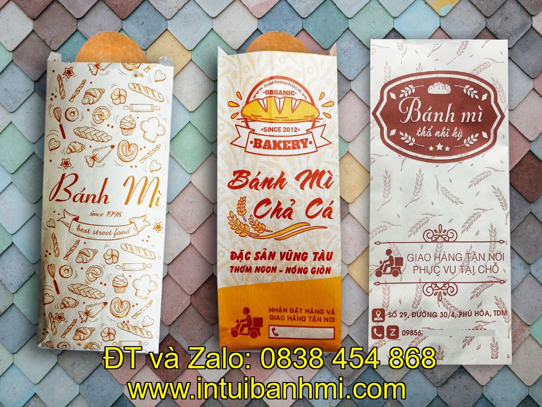 In ấn túi làm bằng giấy Kraft bánh mì nhanh và tốt ở Quảng Trị