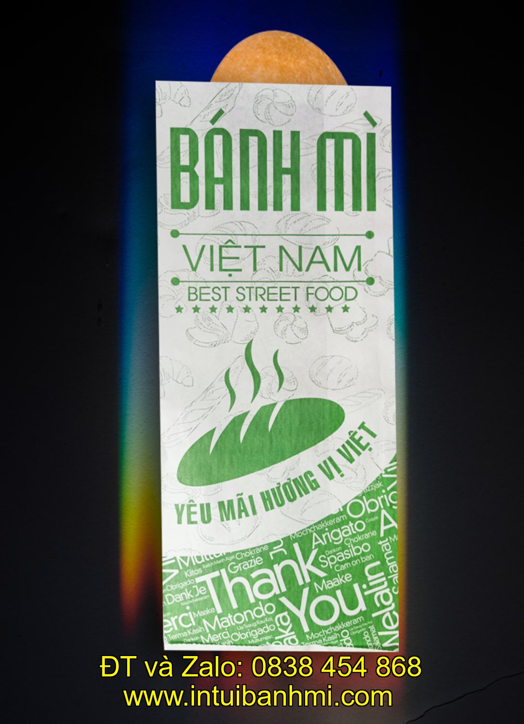 In túi giấy bánh mì theo nhu cầu