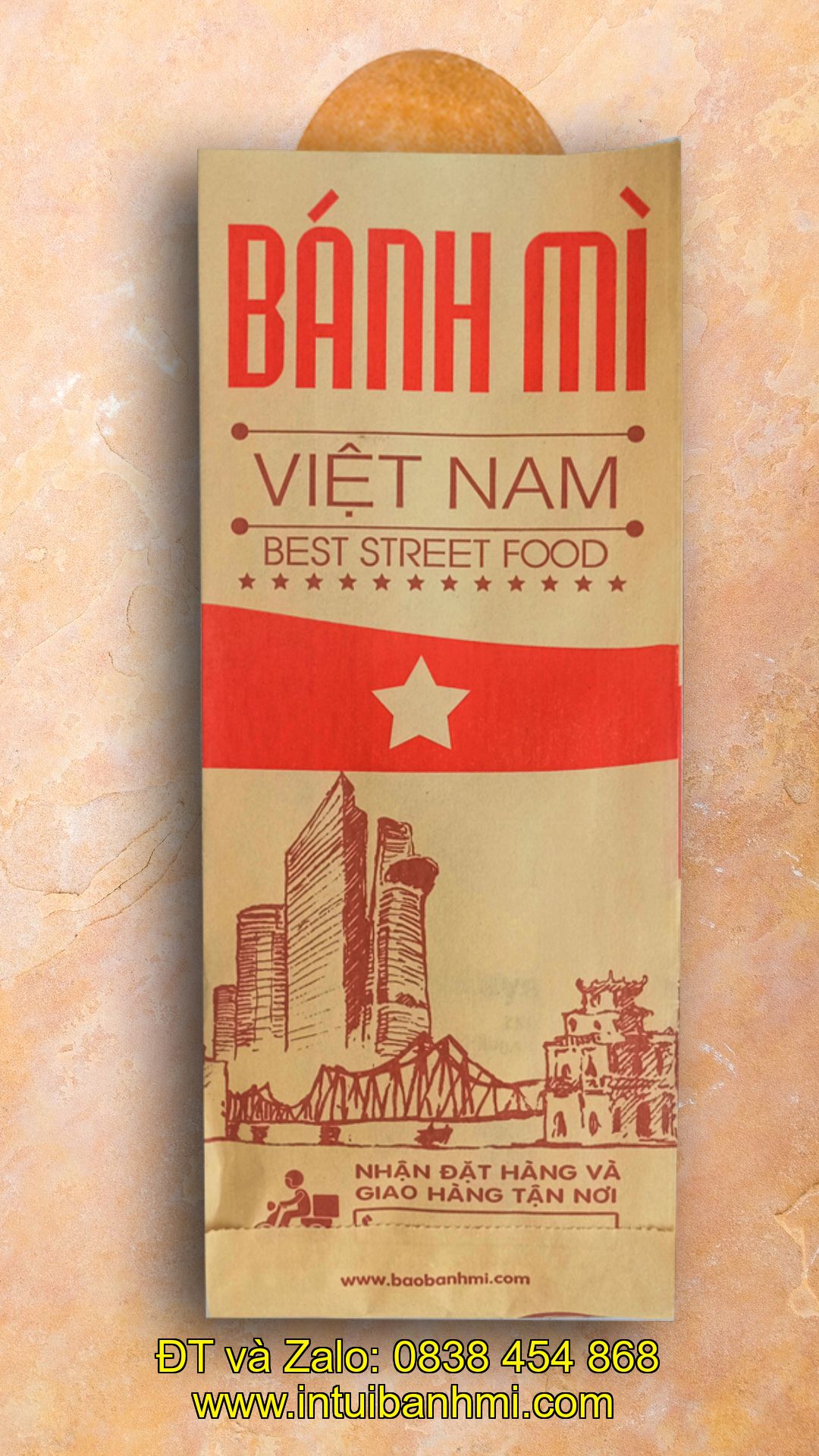 In túi giấy bánh mì theo ý thích