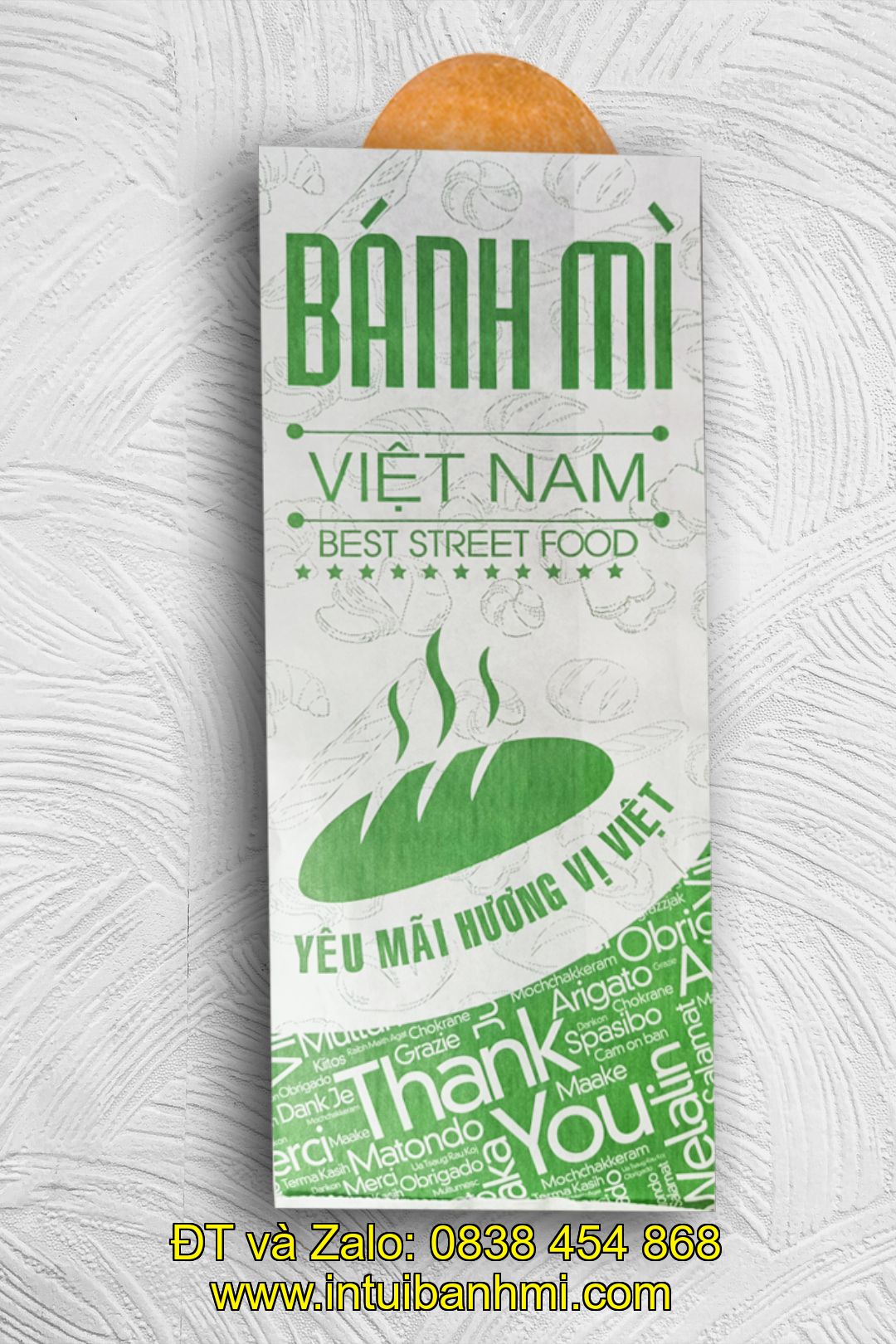 In túi giấy đựng bánh mì theo nhu cầu