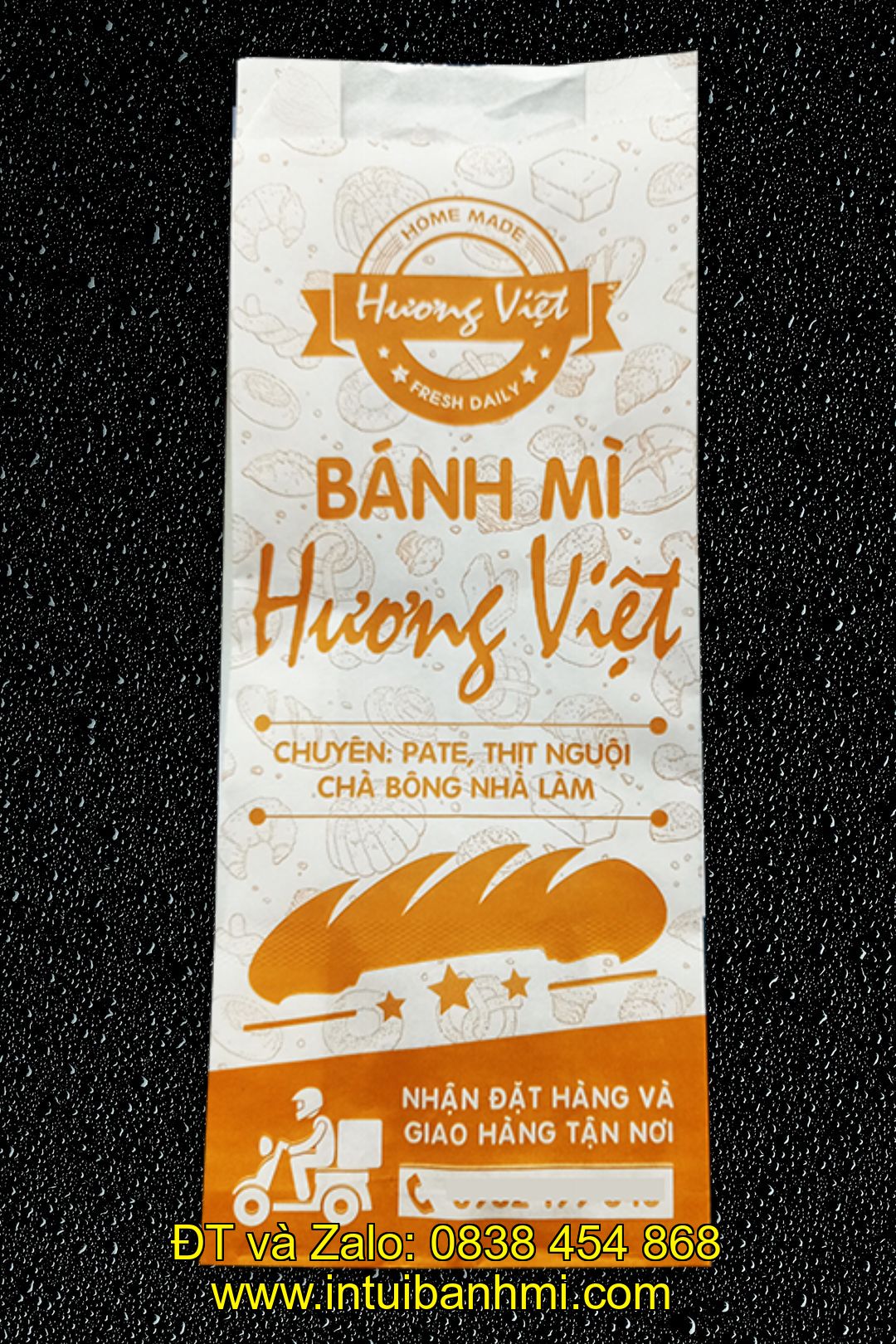 In túi giấy đựng bánh mì theo ý thích