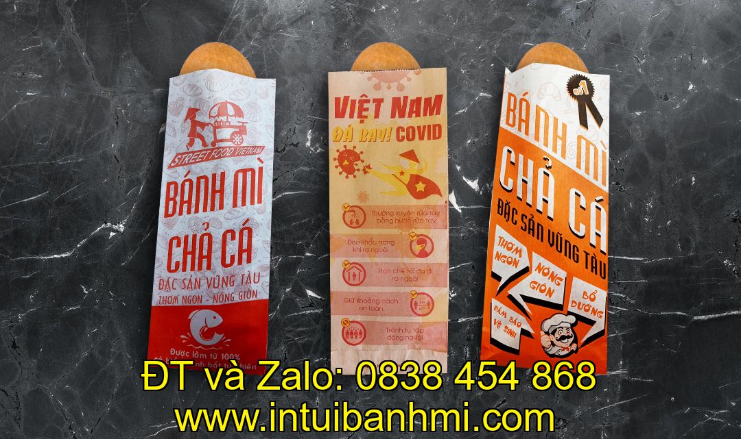 In túi làm bằng giấy Kraft bánh mì nhanh chóng và chất lượng ở An Giang