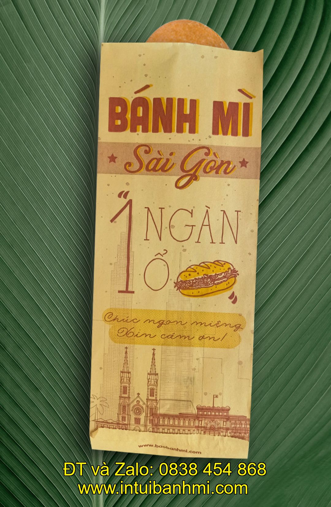 In túi làm bằng giấy Kraft bánh mì nhanh chóng và chất lượng ở Quảng Nam