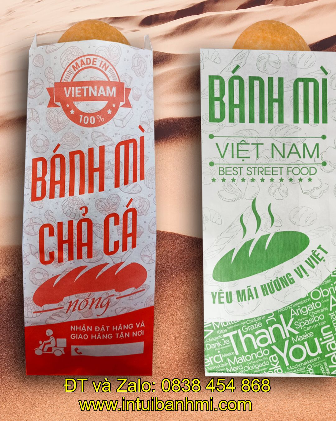 Lên ý tưởng bao bì và chọn lựa chất liệu giấy in ấn túi giấy đựng bánh mì