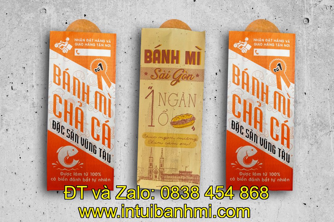 Một vài loại bao bì bánh mì đã làm