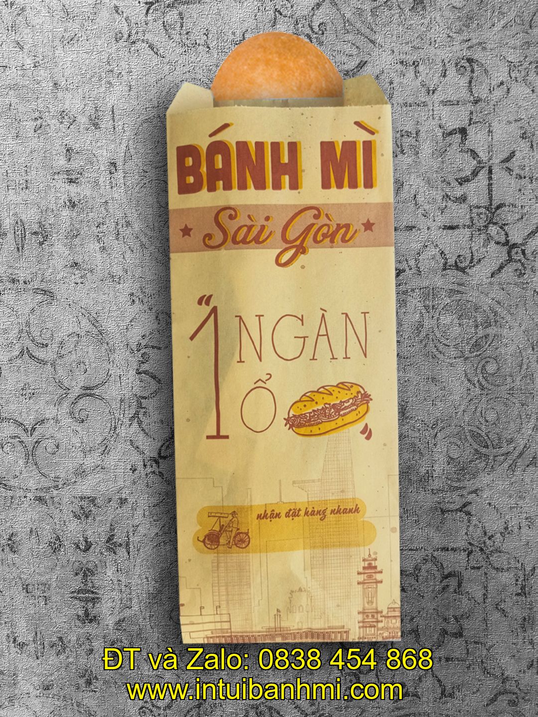 Mua túi giấy bánh mì in sẵn có nhiều mẫu mã