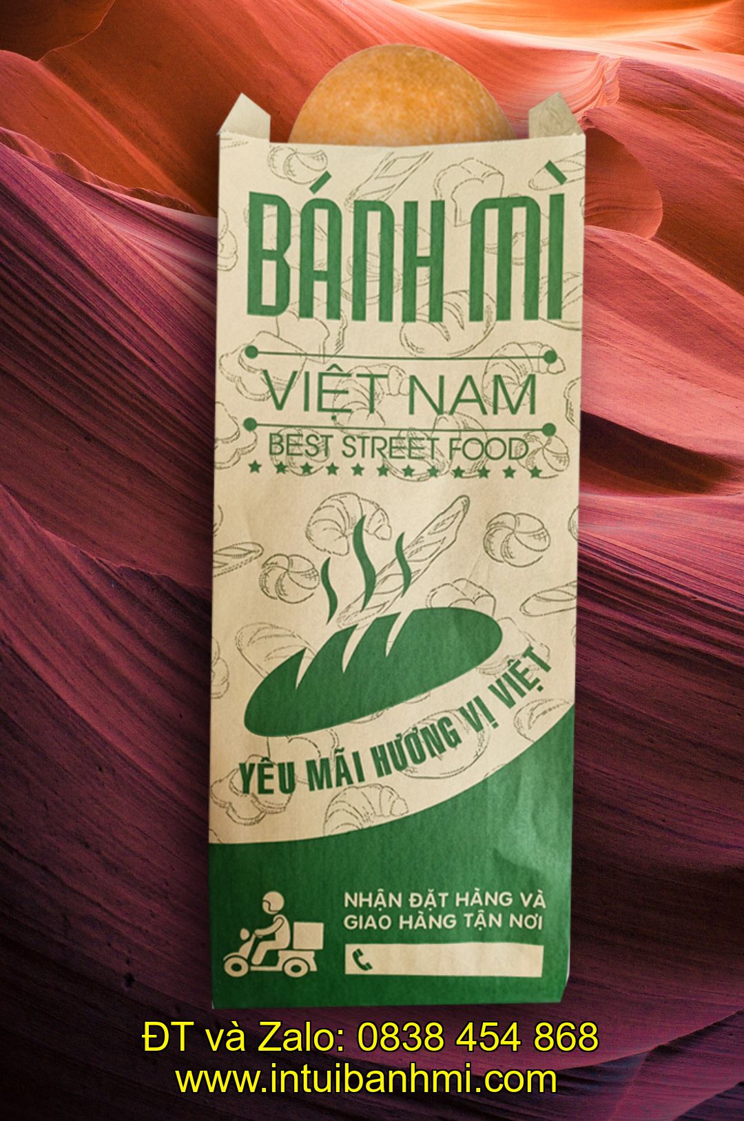 Những lưu ý khi sử dụng túi làm bằng giấy kraft đựng bánh mì