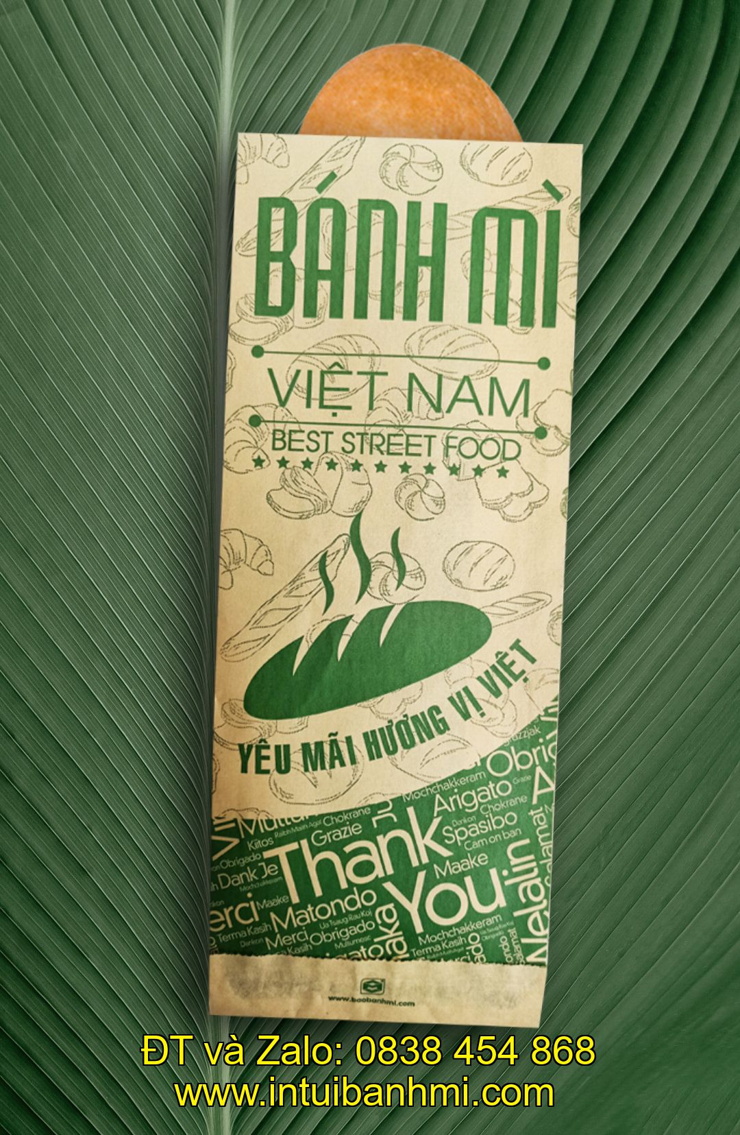 Quá trình in ấn túi giấy Kraft đựng bánh mì