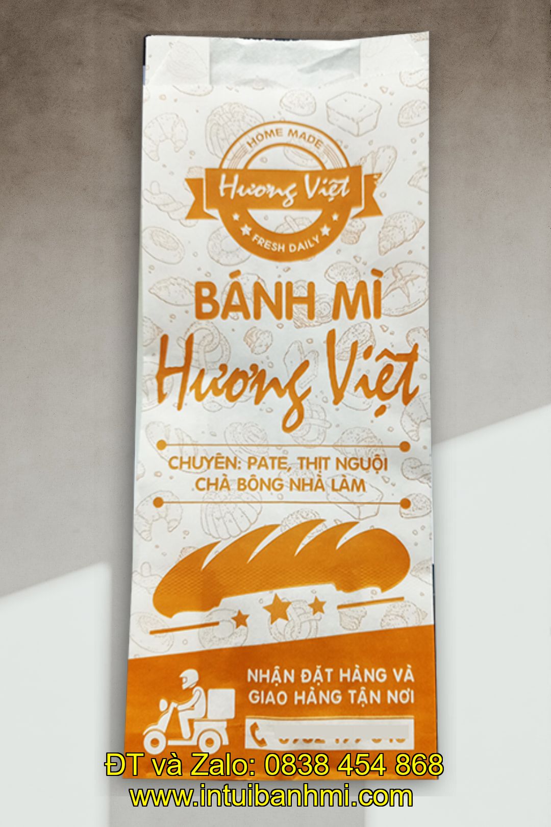 Quá trình in ấn túi giấy Kraft đựng bánh mì