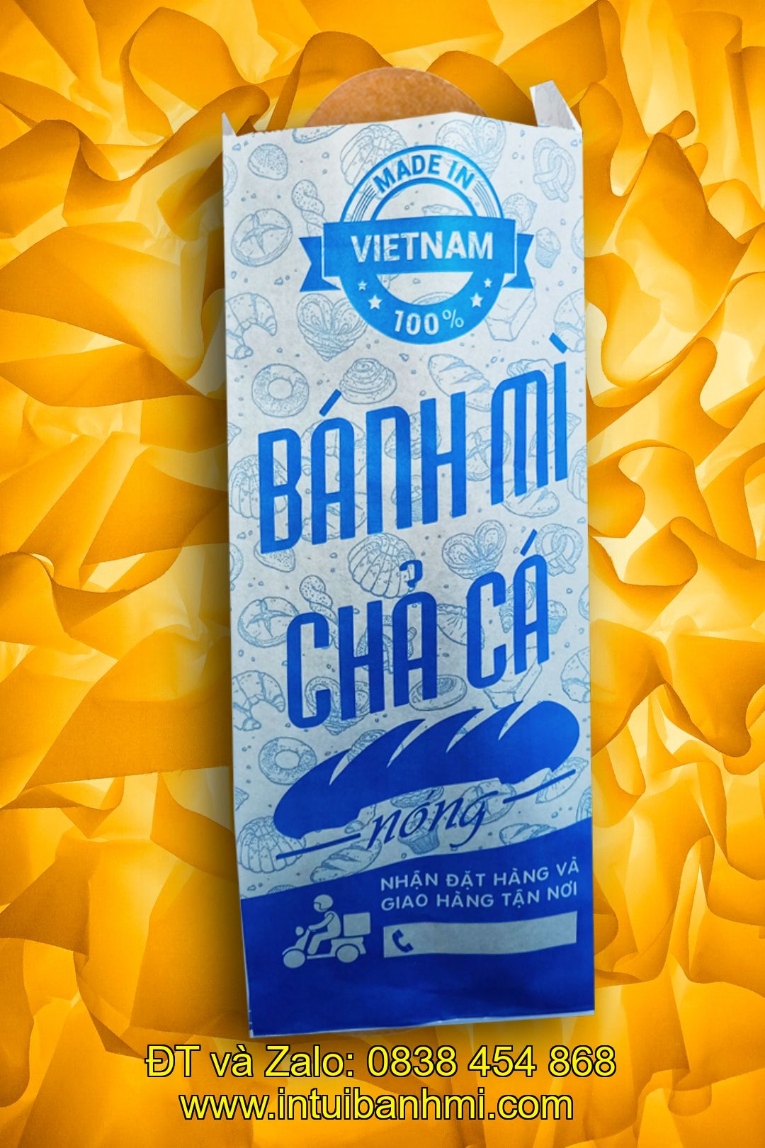 Quá trình in túi giấy Kraft đựng bánh mì