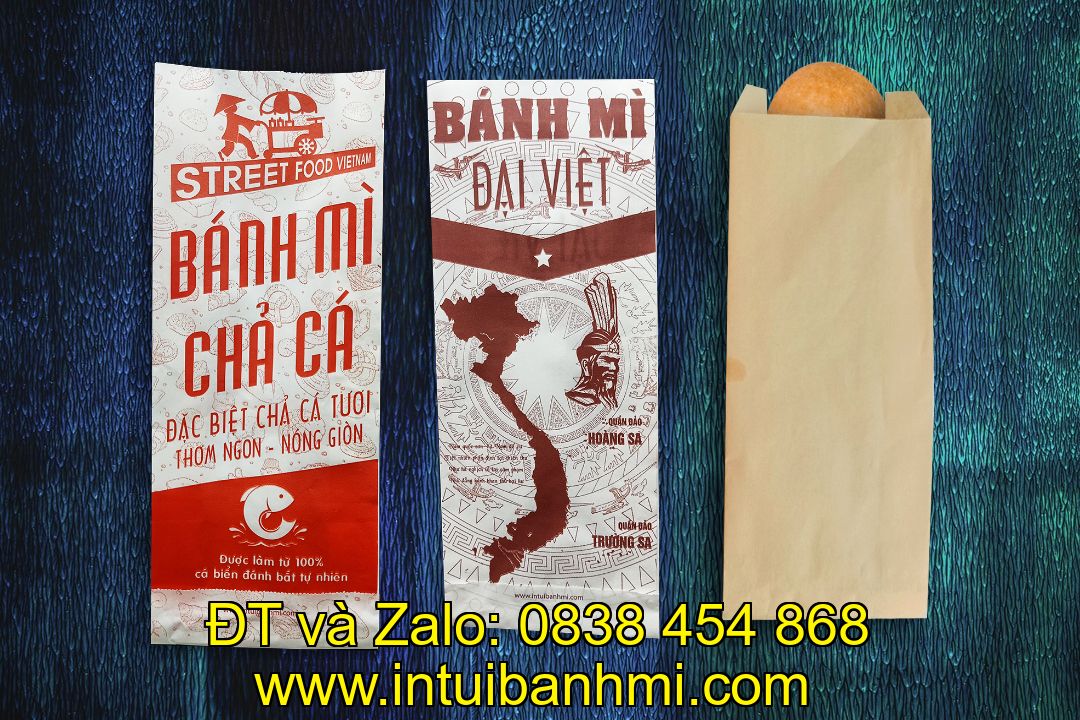 Quá trình in túi làm bằng giấy Kraft đựng bánh mì