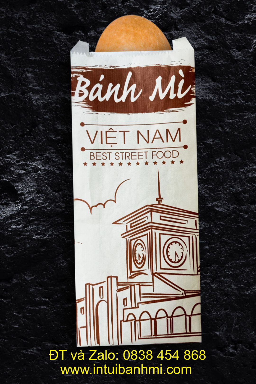 Thể hiện sự đẳng cấp khi sử dụng túi giấy xi măng kraft đựng bánh mì