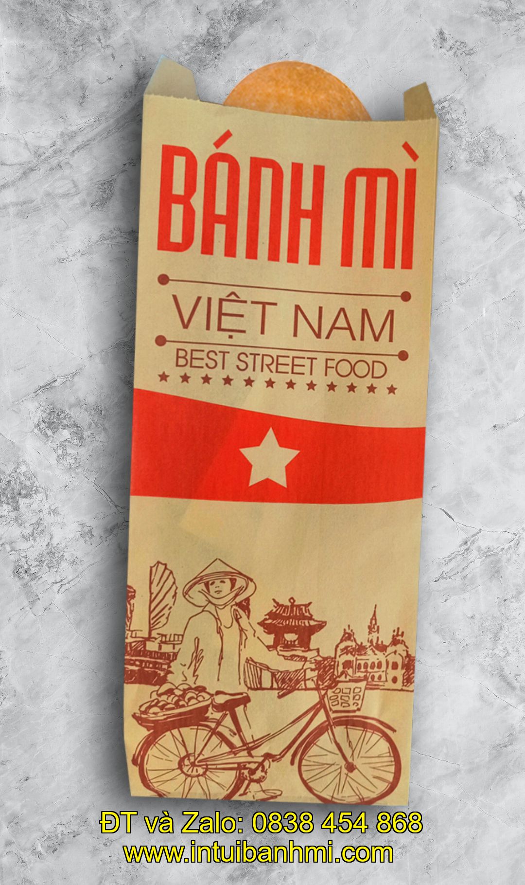 Túi giấy đựng bánh mì bảo vệ môi trường