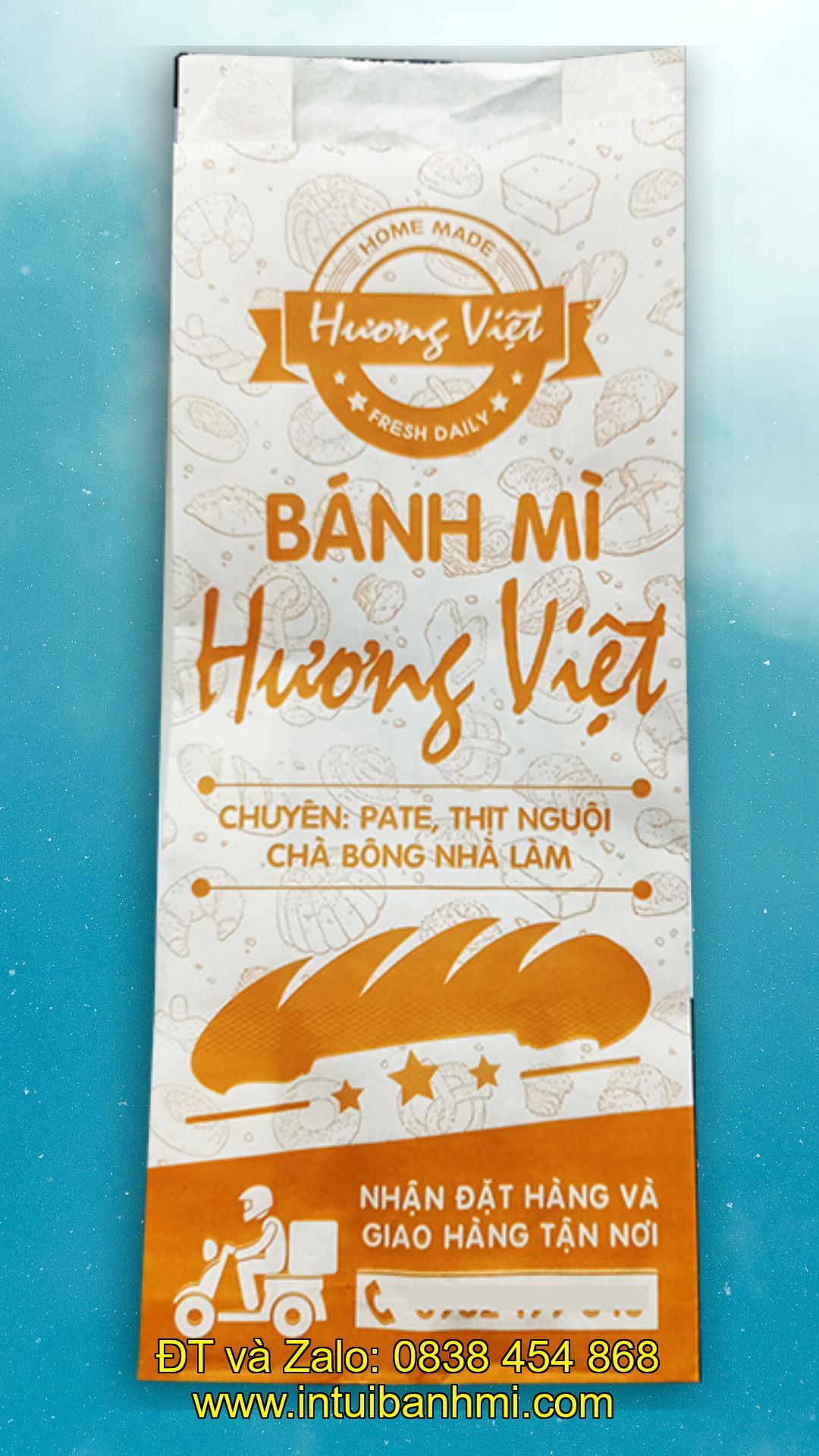 Túi giấy đựng bánh mì dễ dàng đẩy mạnh danh tiếng cửa hàng